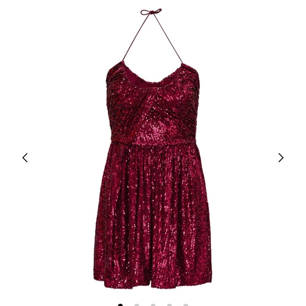 Yves Saint Laurent red sequin dress